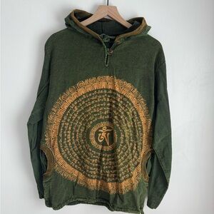 Green and Gold Mandala Hoodie